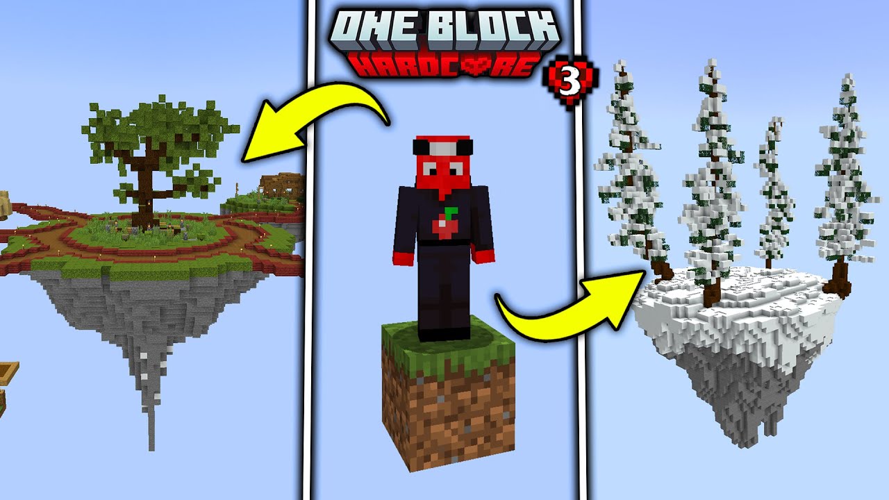 Spędziłem 200 DNI i zbudowałem latające miasteczko na Oneblock Hardcore #3