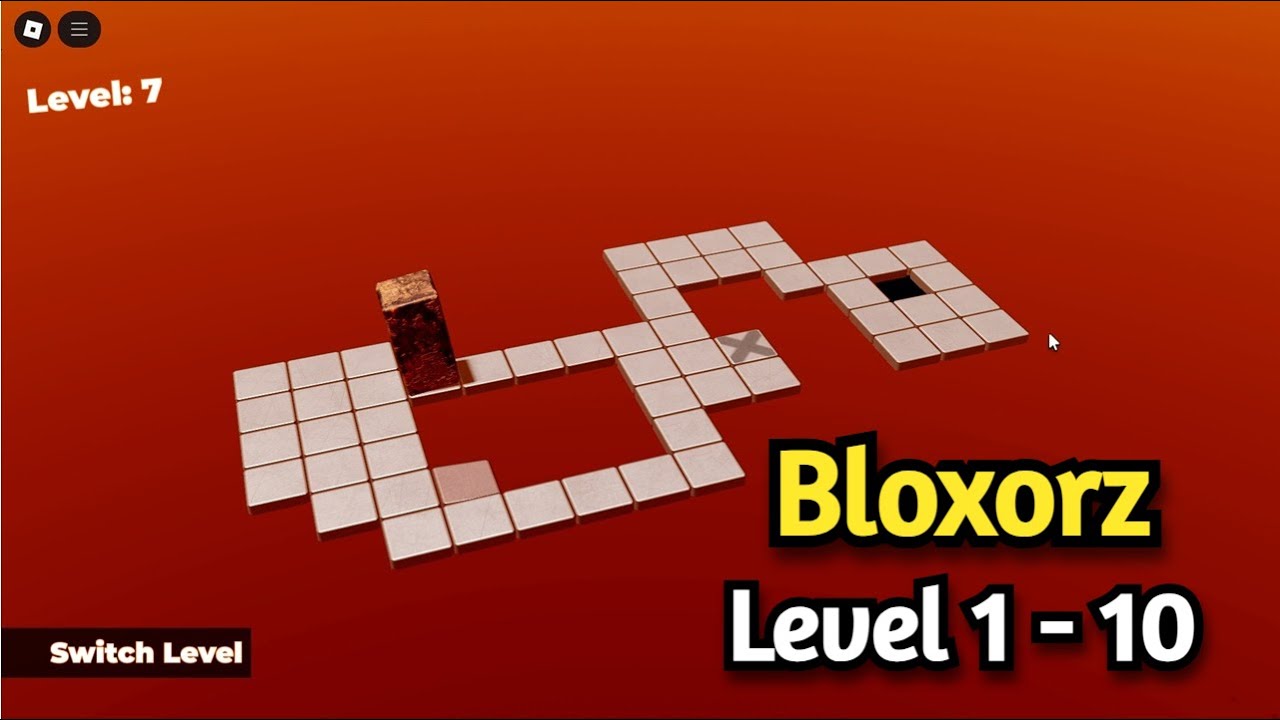 Roblox BLOXORZ Walkthrough [Level 1 to 10]