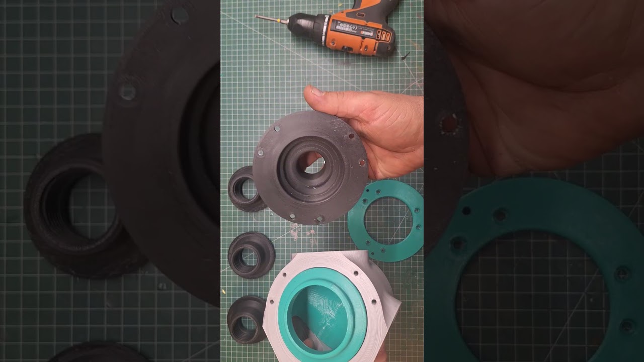 3D Druck-  Zusammenbau  3-Wege Blastgate (Download in BambuLab, Makerworld)
