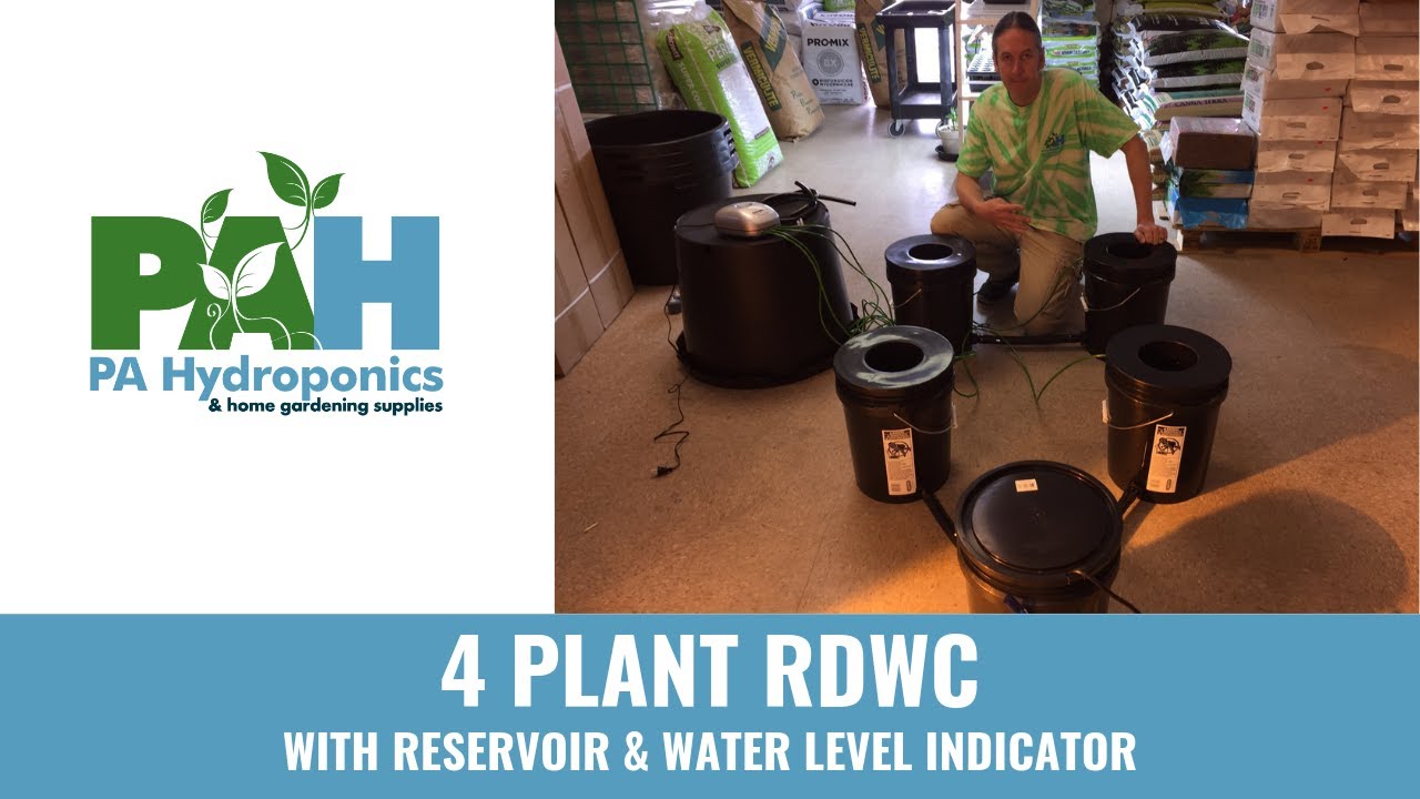Самый простой в использовании RDWC-система Stirponic на 4 растения с резервуаром и индикатором ур...