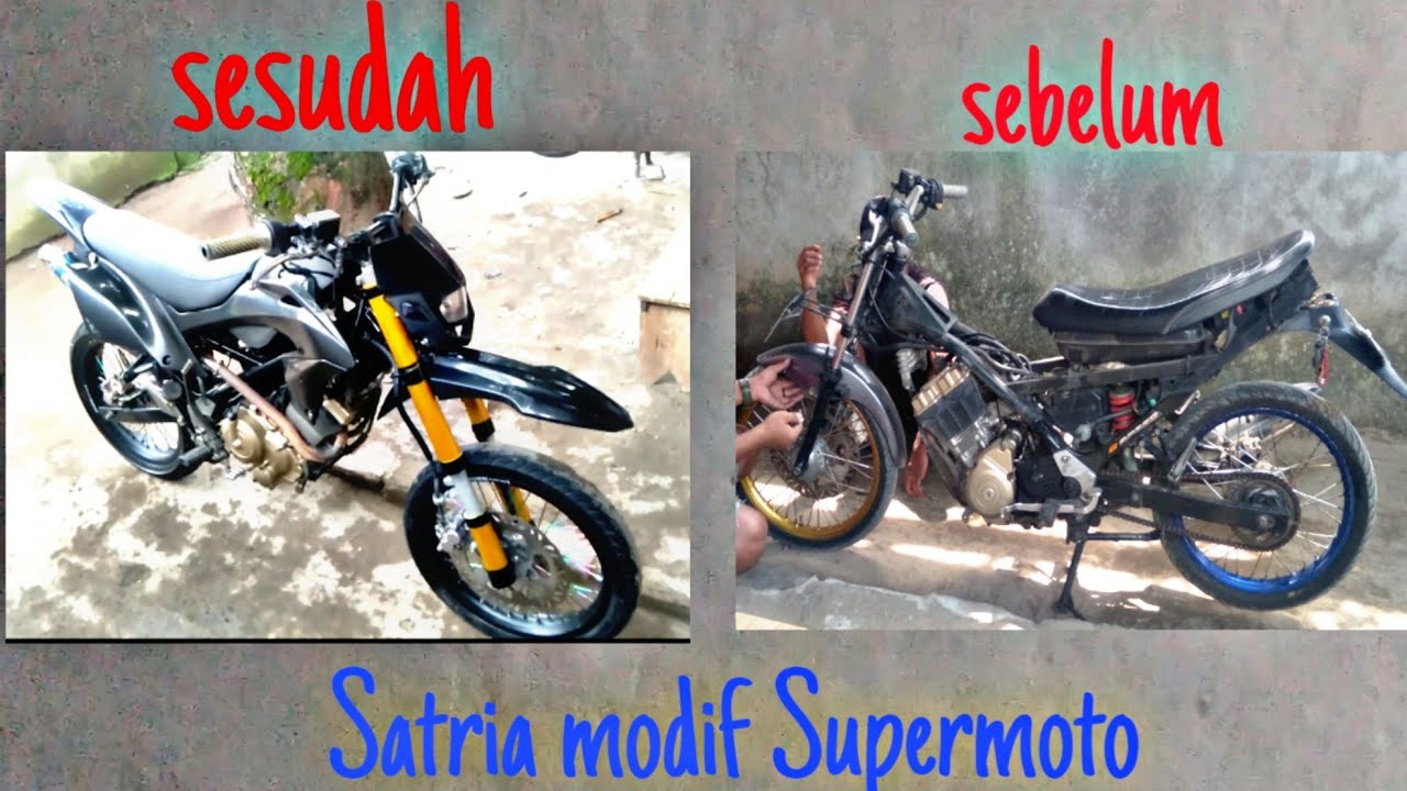 rubah rangka Satria FU jadi Supermoto //trail