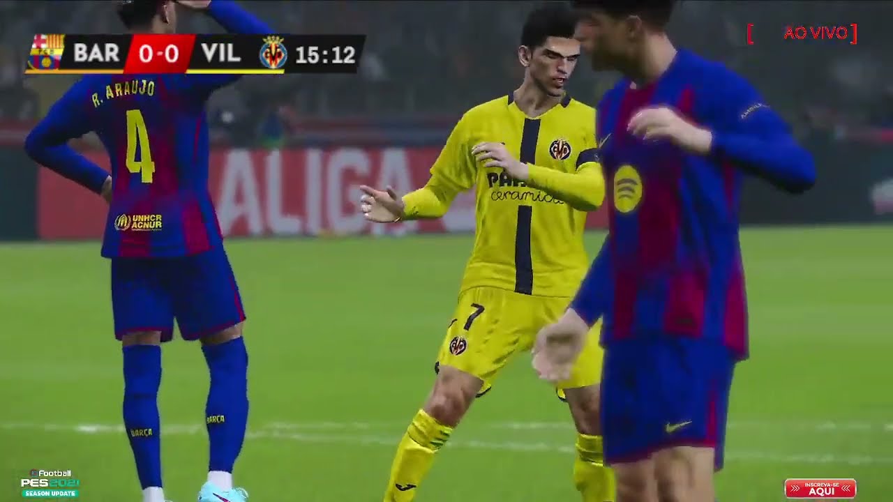 B4RC3L0N4 X V1LL4RR34L 40 V1V0  1M4G3NS J0G0 D3 H0J3 PLACAR EM TEMPO REAL  DA PARTIDA  PES2021