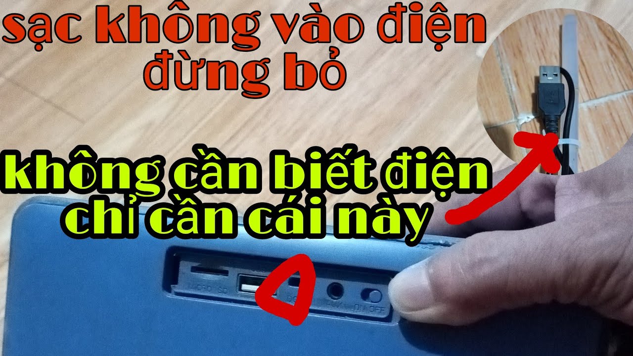 Sửa loa Bluetooth sạc kh&ocirc;ng v&agrave;o điện, bằng keo nến v&agrave; d&acirc;y usb(cho người kh&ocirc;ng biết điện).