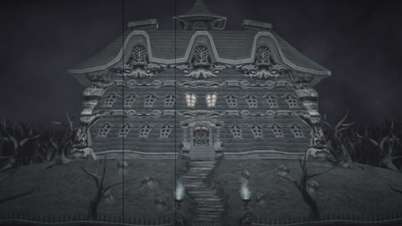 Luigi's Mansion - Mansion exterior {Slowed + Rain ambience}