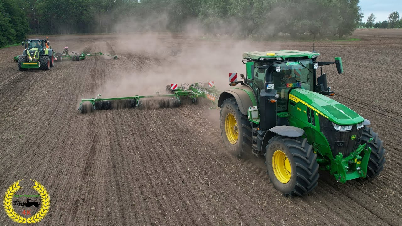 Aussaat | Claas Axion 850 mit Amazone Citan 9000 | John Deere 7R 310 mit einer Amazone AW 12200