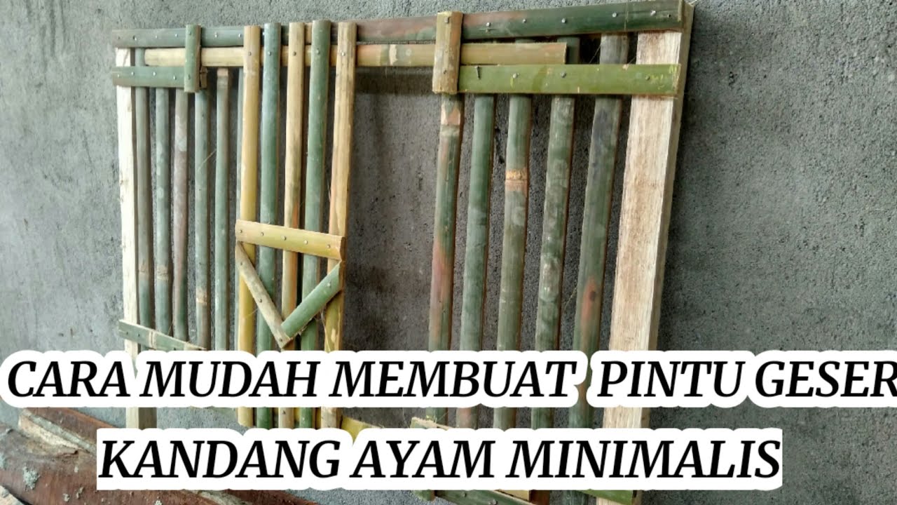 CARA MEMBUAT PINTU GESER KANDANG AYAM dengan modal kurang dari $1