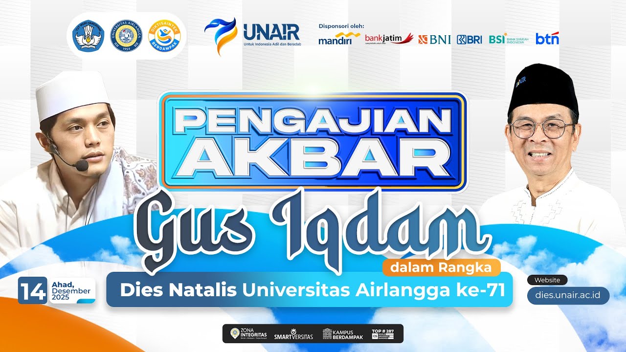 Pengajian Akbar Dies Natalis UNAIR ke-71 bersama Gus Iqdam