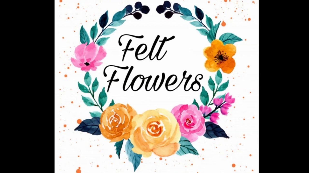 Handmade Felt Flowers with Leaves For SALE!!