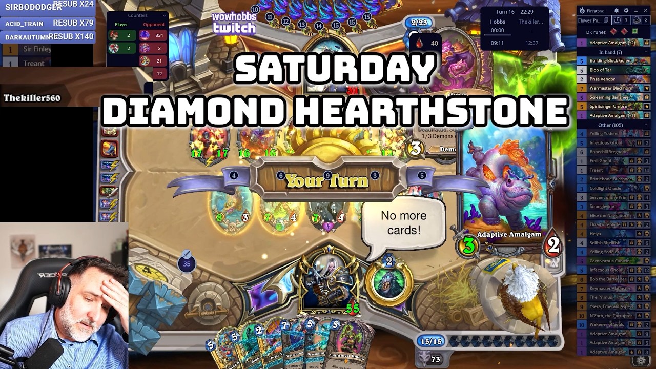 Diamond Saturday Climb! 💎 Wild Hearthstone with Wowhobbs