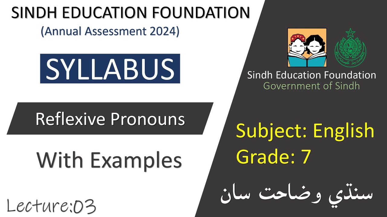 Reflexive Pronouns explaied in sindhi | Grammar | SEF Annual Assessment 2024