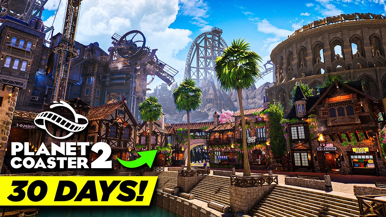 Building a Theme Park in 30 DAYS! (Planet Coaster 2)