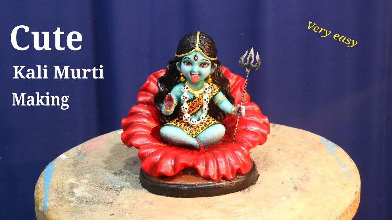 Cute kali mata murti making PART 2 | Mitti se kali thakur banana | clay art