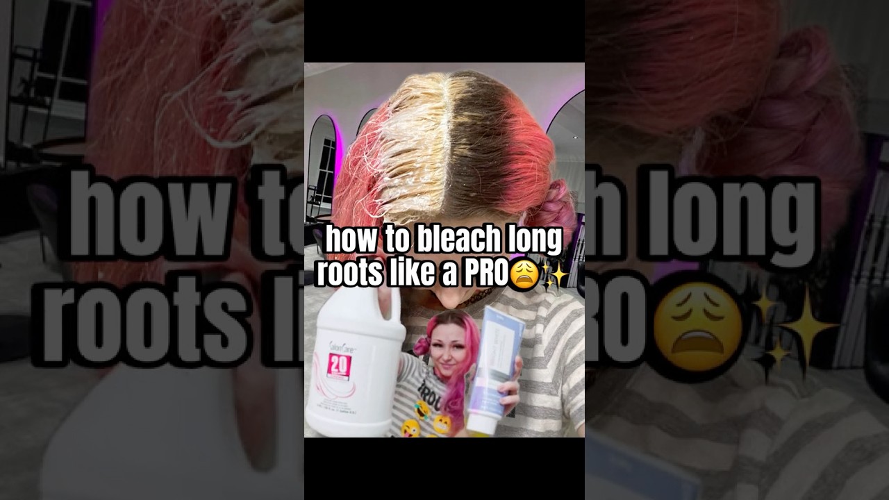 bleaching long roots🥰💖 #bleachedhair #hairbleach #hairbleaching #hairinfluencer #hair #alt