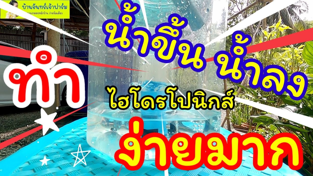 ทำระบบ น้ำขึ้น น้ำลง อัตโนมัติสำหรับรางปลูกผักไฮโดรโปนิกส์ แบบง่ายๆ |บ้านจันทร์เจ้าฟาร์ม