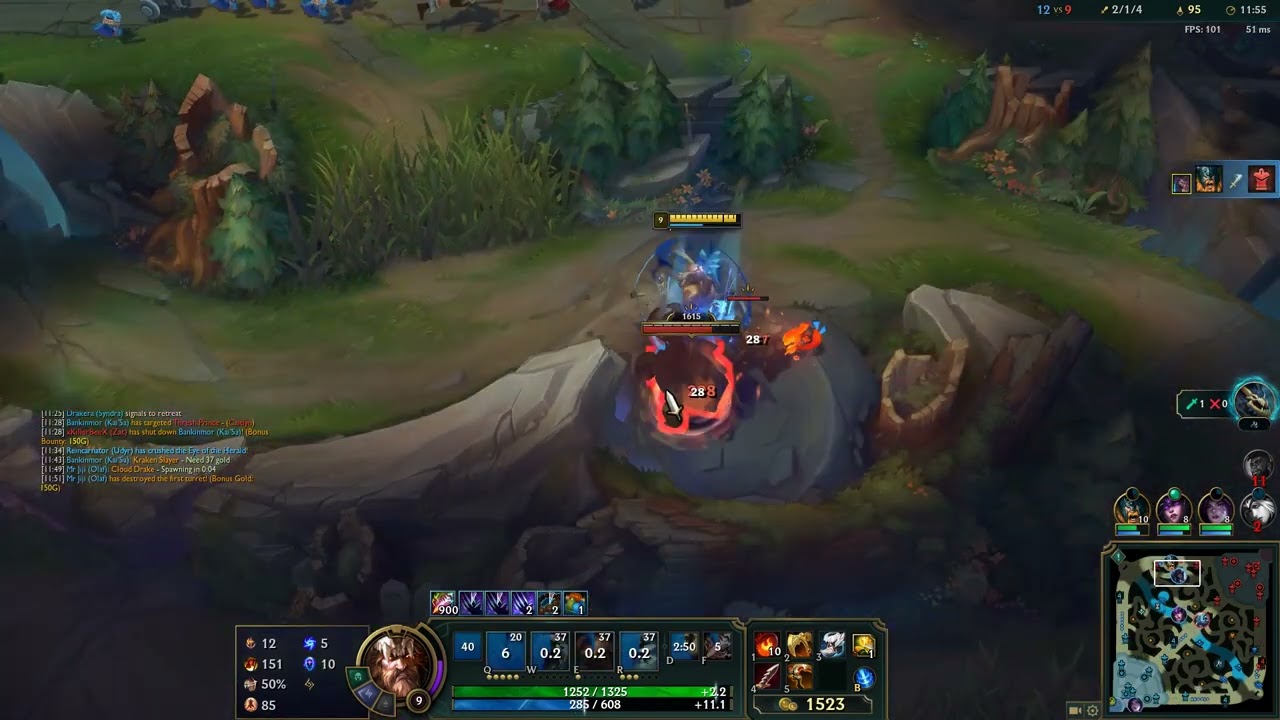 League Of Legends Ft Udyr On Jungle (Game 3205 Patch 12.22)