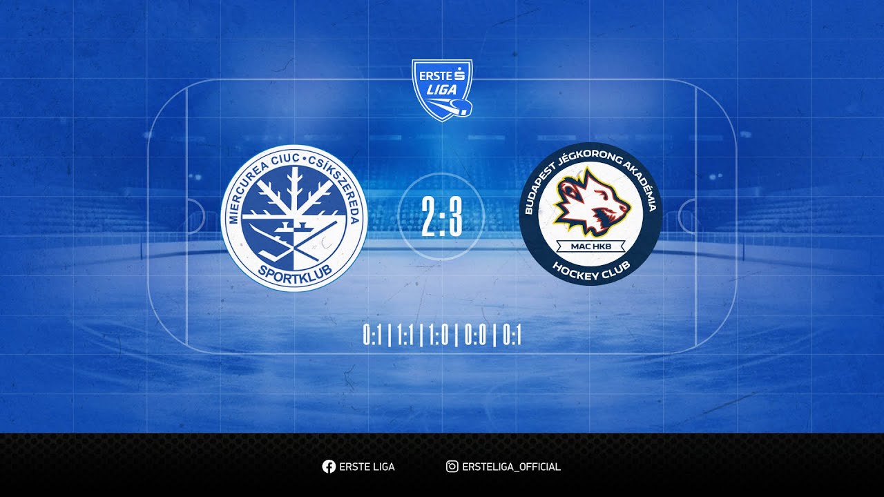 Gólösszefoglaló - EL 140 - Sport Club Csíkszereda - Budapest Jégkorong Akadémia HC 2-3 20260125