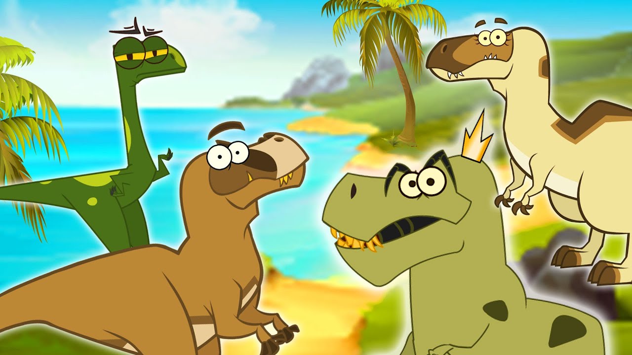 Dinosaurs At The Beach | All Episodes | Dinosaur Movie | Cartoon For Kids