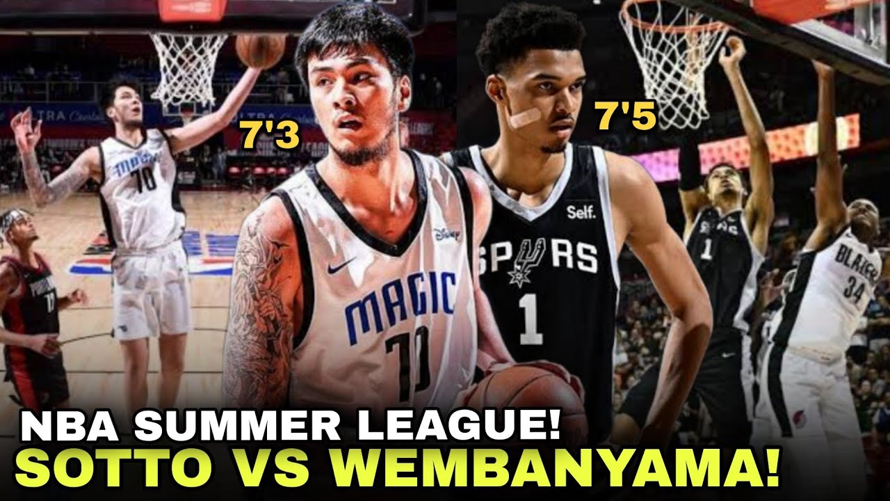 TOP PLAYS: KAI SOTTO vs VICTOR WEMBANYAMA NBA Highlights l Battle of the Giant! l NBA Summer League
