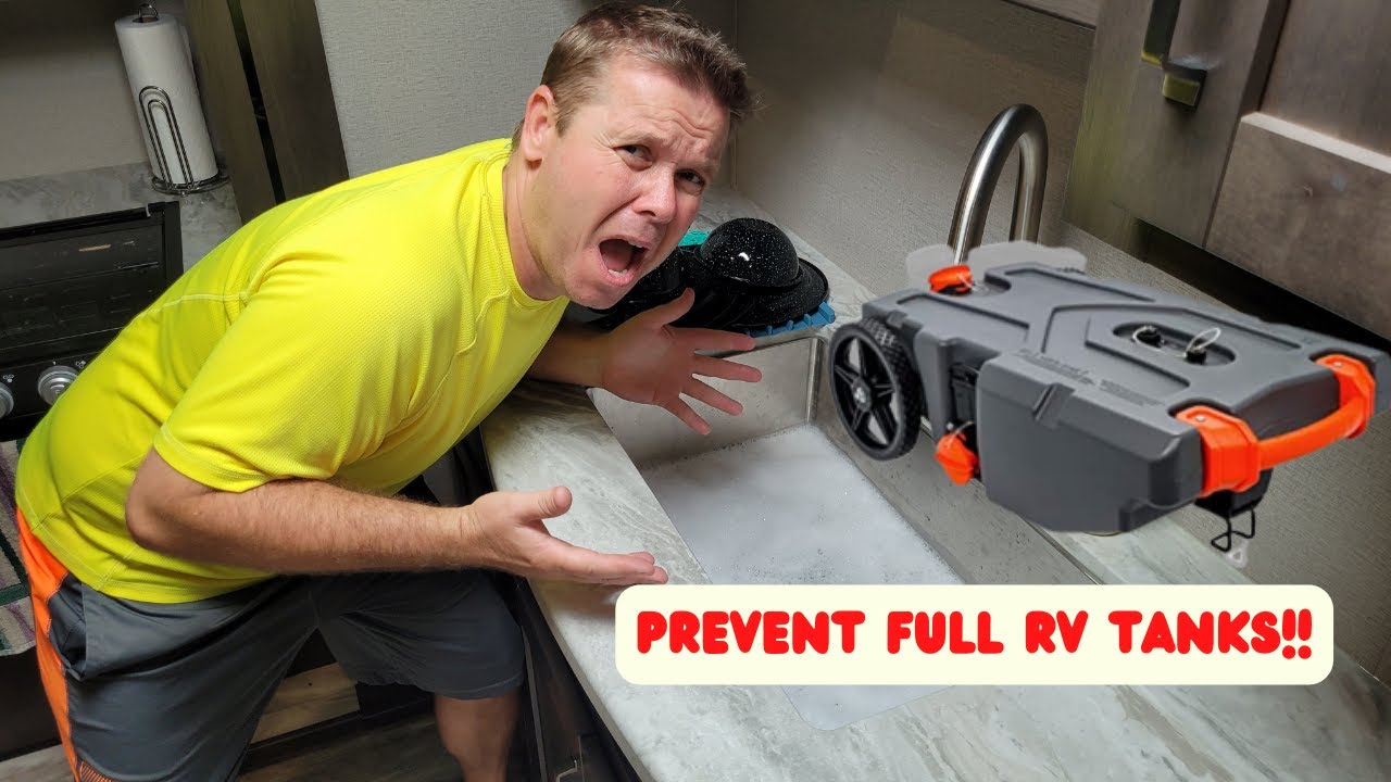 How to dump RV Holding Tanks using Portable Waste Tank.