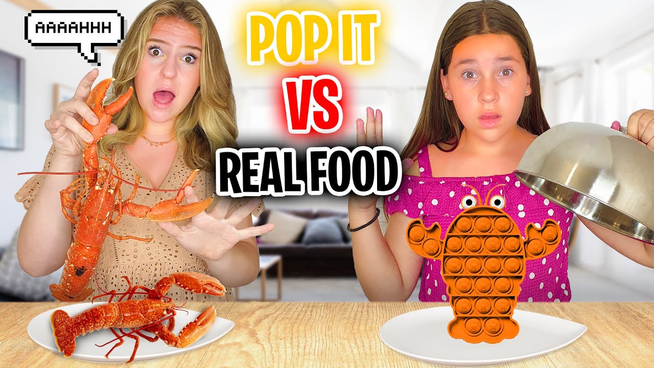 Pop It Food VS Real Food | Pop It Challenge #2 !