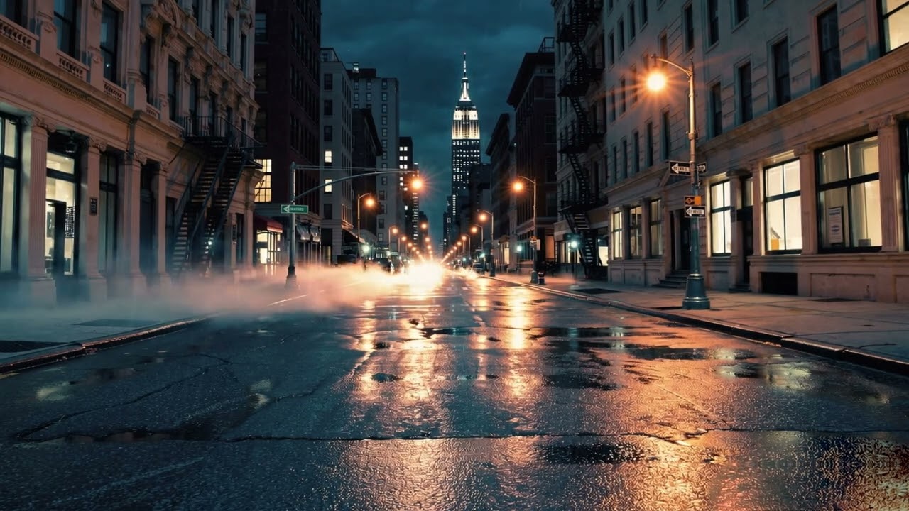 3 Hours of Rainy New York Night 🌧️ Fog, Wind & Rain for Deep Sleep
