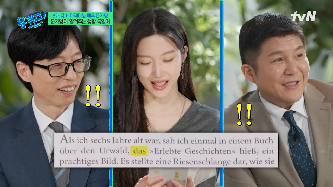 언어 천재 문가영이 직접! 독일어로 읽어주는 동화 〈어린 왕자〉#유퀴즈온더블럭 | YOU QUIZ ON THE BLOCK EP.288 | tvN 250409 방송