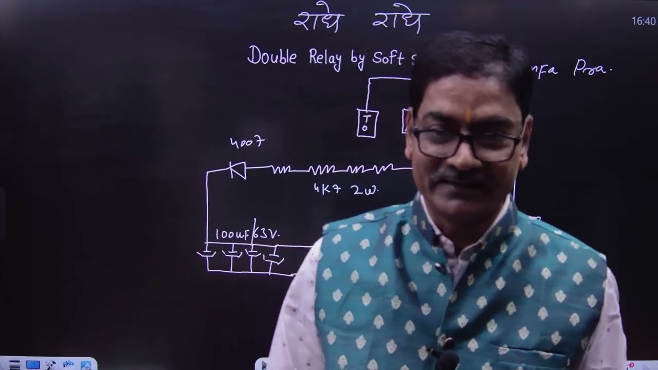 Double Relay by soft starter circuit diagram Explain