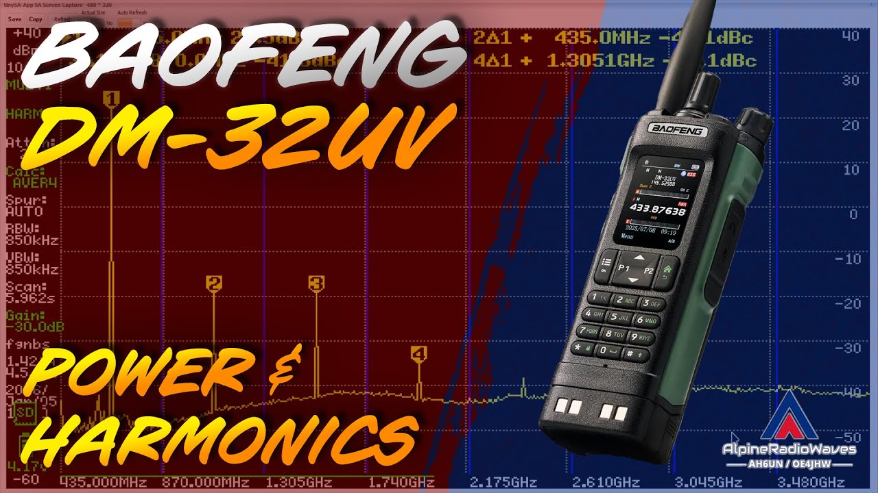 BAOFENG DM-32UV Power And Harmonics