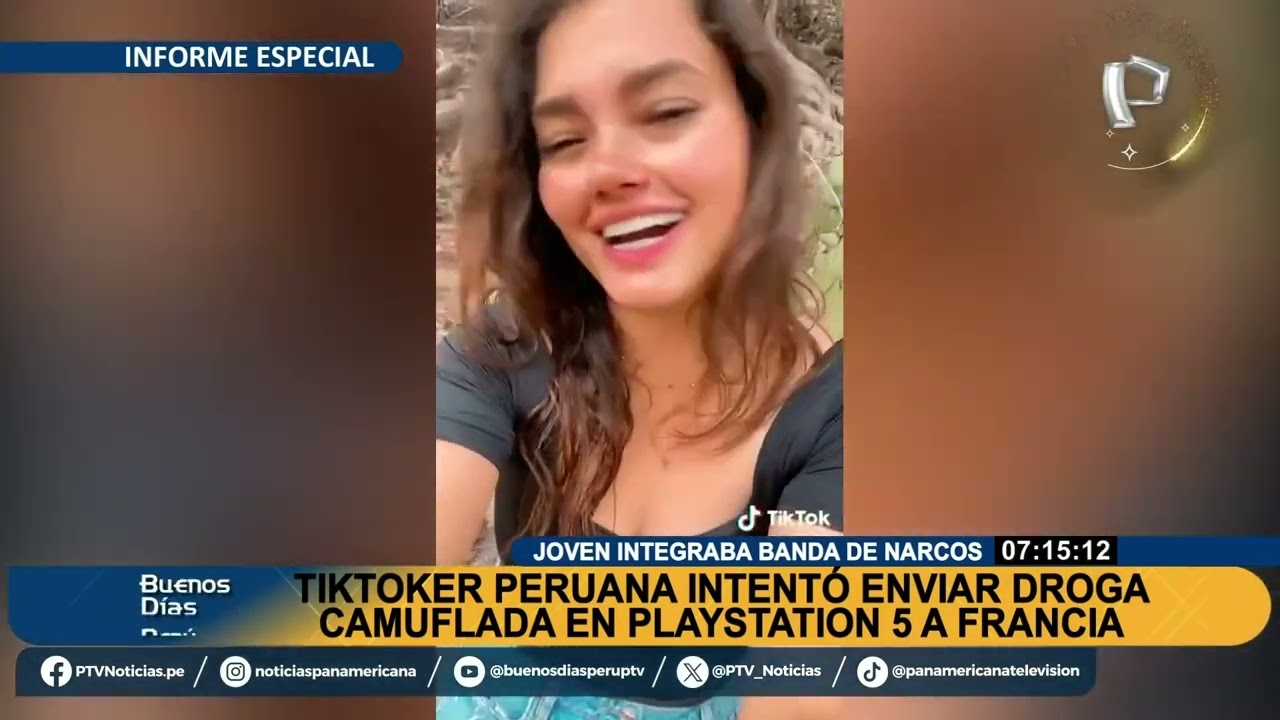 Detienen a tiktoker peruana que intentó enviar droga a Francia en un PlayStation