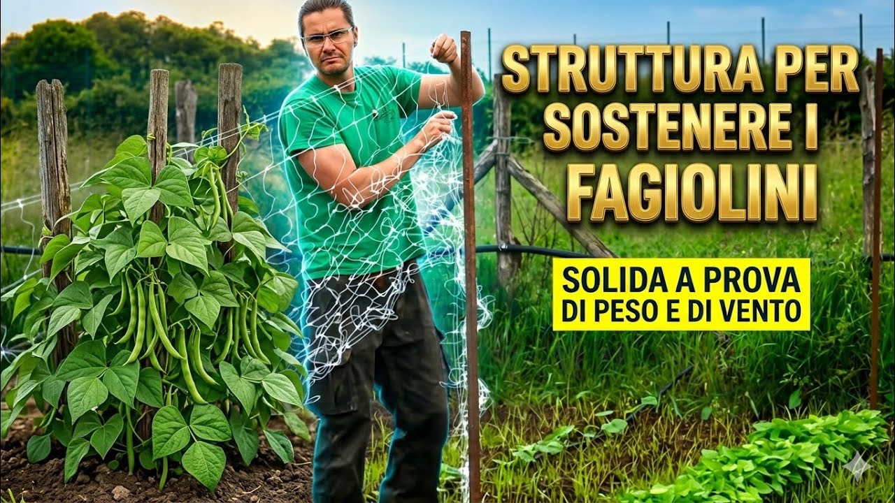 ⚒️ Come ho costruito la struttura per i fagiolini rampicanti nel mio orto! | Tutorial agricoltura
