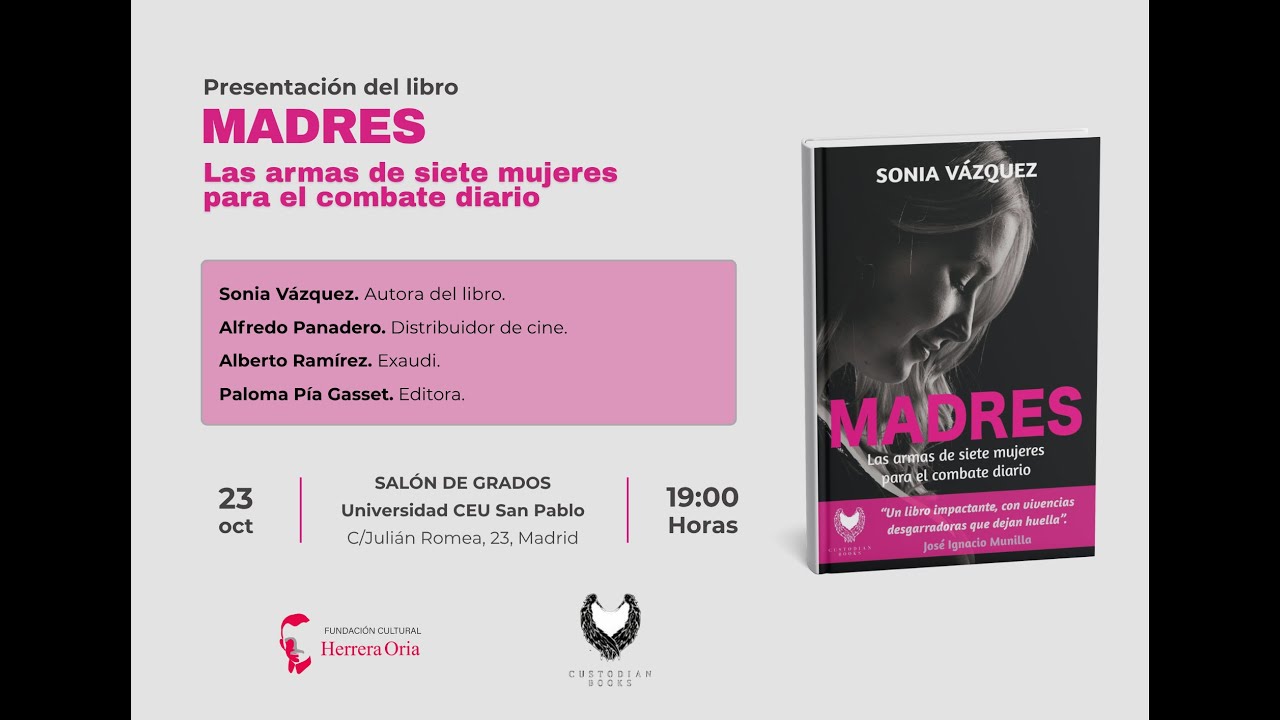 Presentación del libro MADRES, de Sonia Vázquez