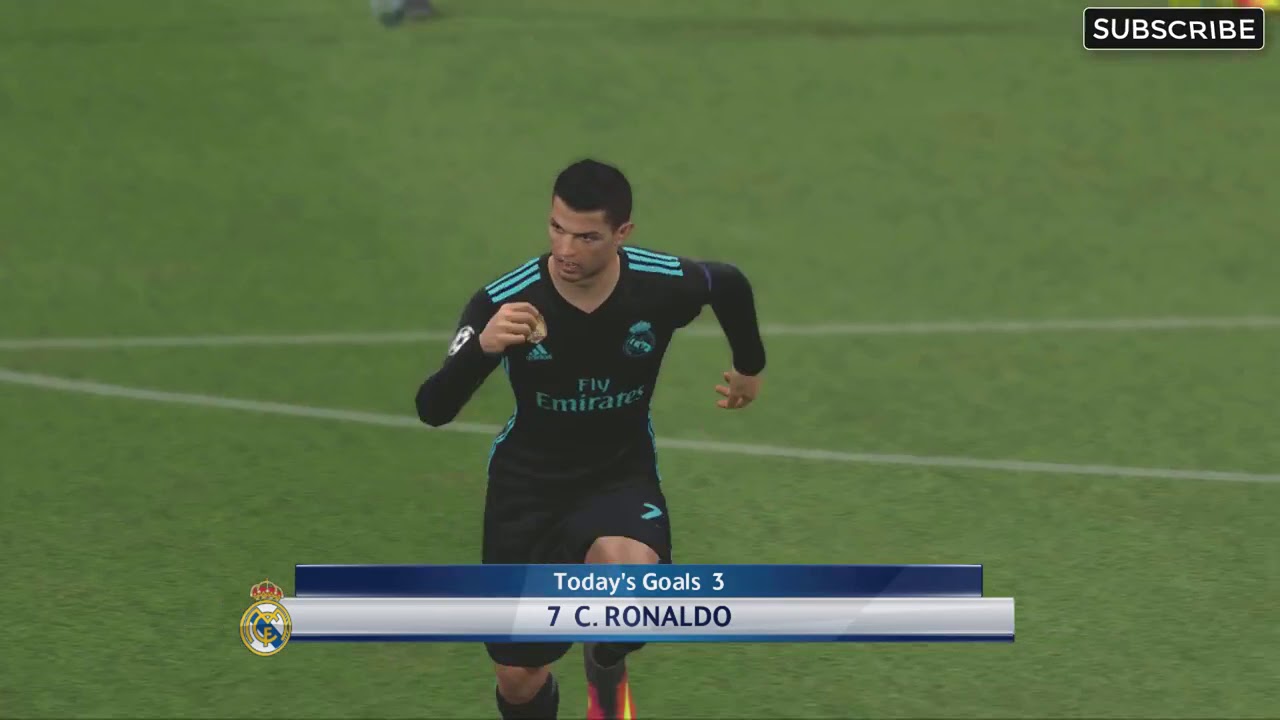 C  Ronaldo Double Hat Trick 6 Goals in One Match   Tottenham vs Real Madrid   PES 2018 HD Gameplay
