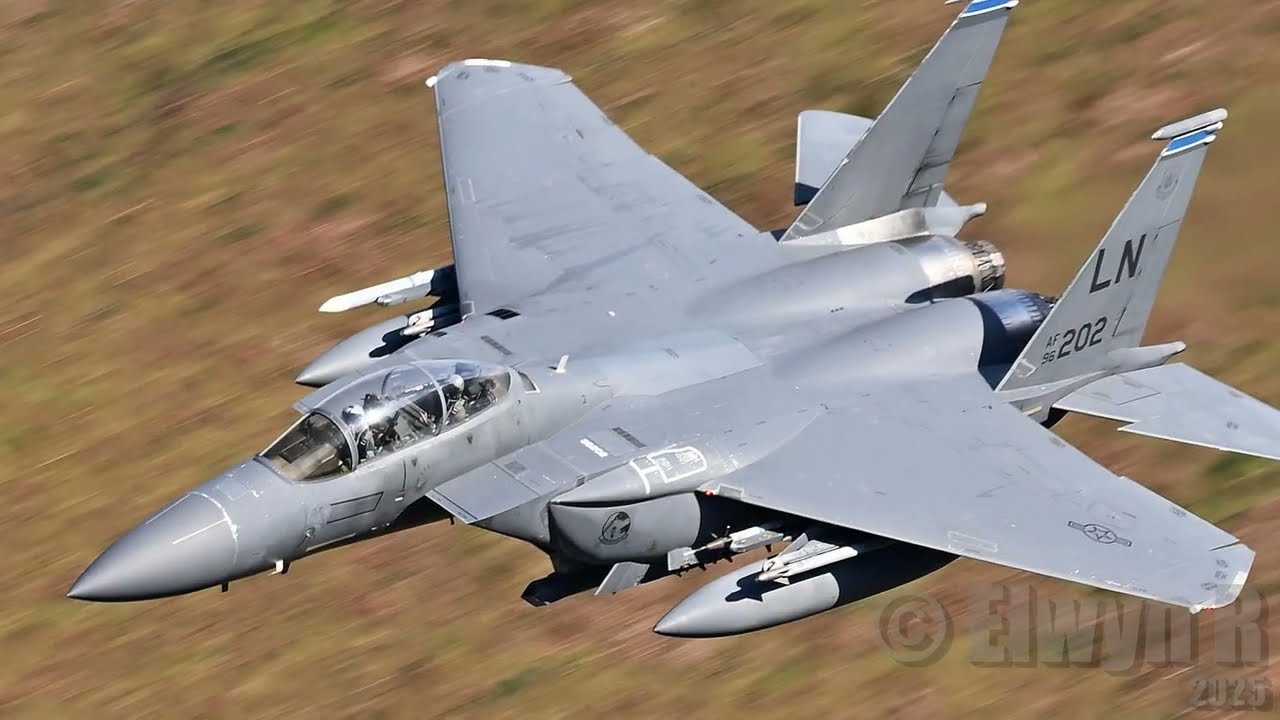 MACH LOOP F-15 Strike Eagles Winter sunshine