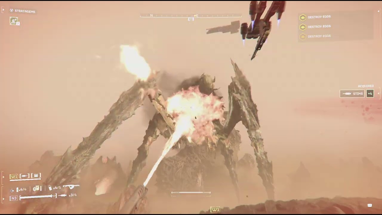 Duo playing the rupture strain on Super Helldive