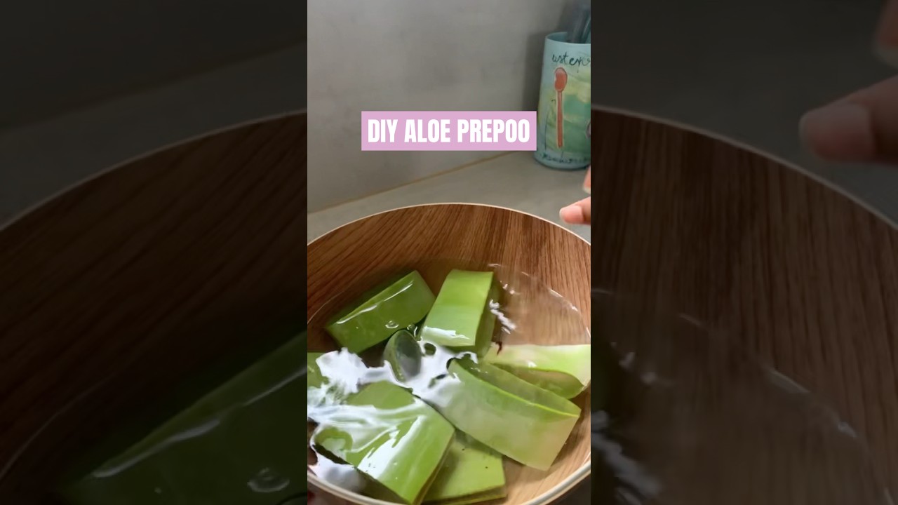DIY Aloe Vera Prepoo For Amazingggg Slip 🙂&zwj;&harr;️ (Perfect for Type 4 Hair!) #prepoo #aloevera