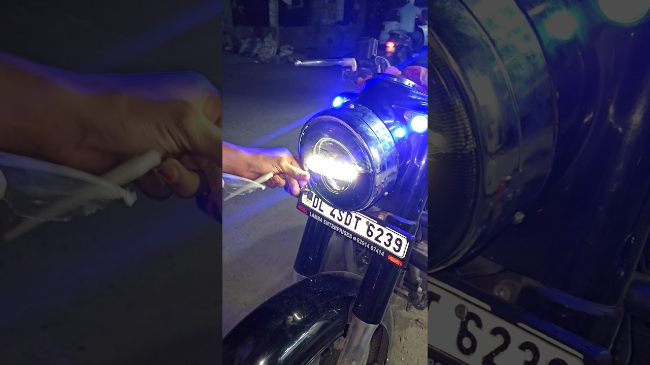 minus headlight black smoke in new standard 2025 bullet #modification #royalenfieldbikes