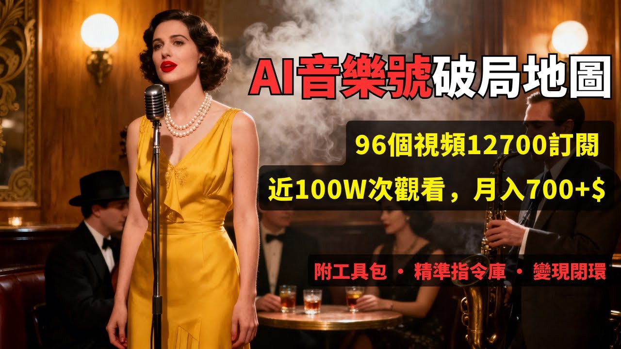 保姆級實操 | 3個月12700粉，近100W次觀看，月入700+$，AI音樂號破局指南：從同質化紅海到多元變現的升級路徑