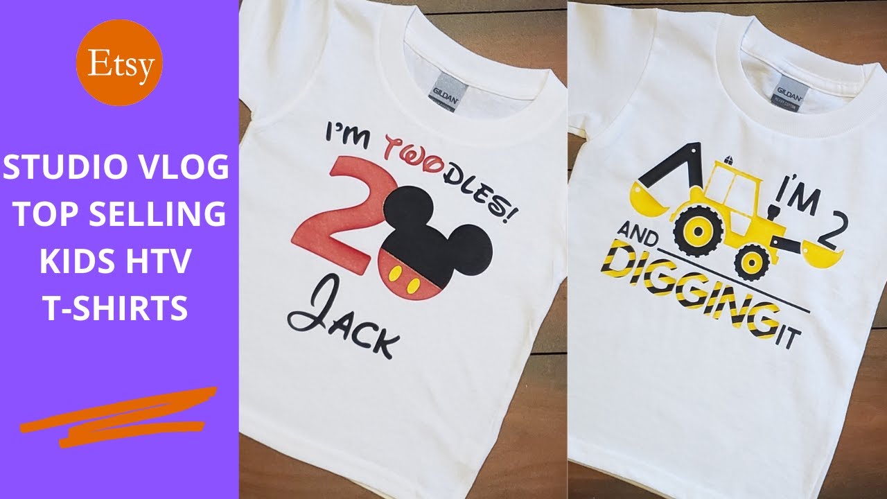 Work With Me | Top Selling Kids HTV T-shirts | Etsy Shop | Studio VLOG 13