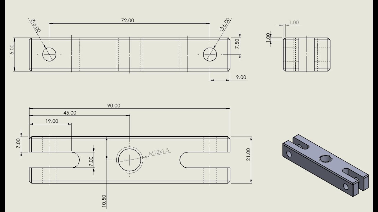 การทำ Drawing ใน SolidWork  EP17