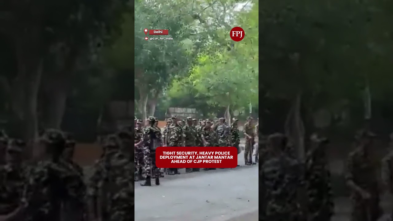 Heavy Police Deployment At Jantar Mantar Ahead Of Cockroach Janata Party Protest In Delhi