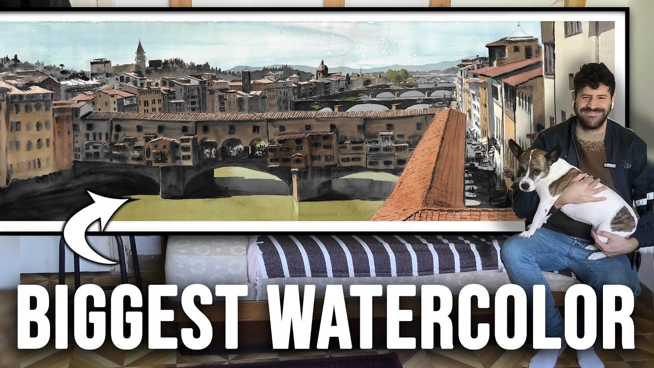How I Painted a HUGE Watercolor Painting
