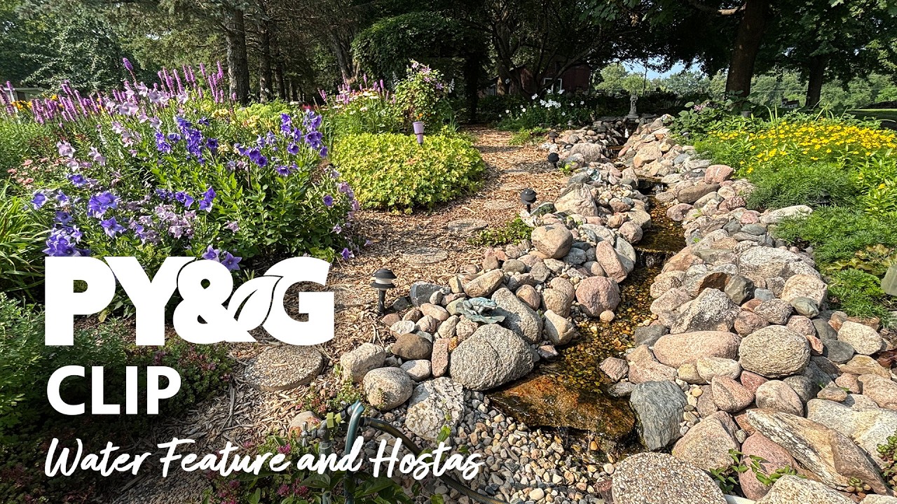 Water Feature and Hostas | Prairie Yard & Garden 3902