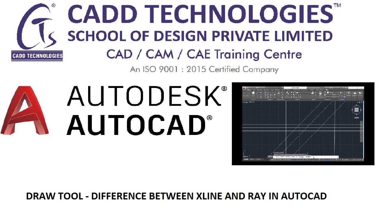 DRAW TOOL - DIFFERENCE BETWEEN  XLINE AND RAY IN AUTOCAD