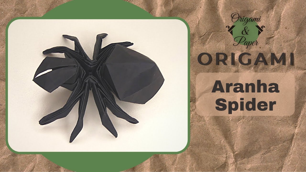 Origami Halloween: como fazer uma aranha de papel \ how to make a paper spider (Hugo Pereira)
