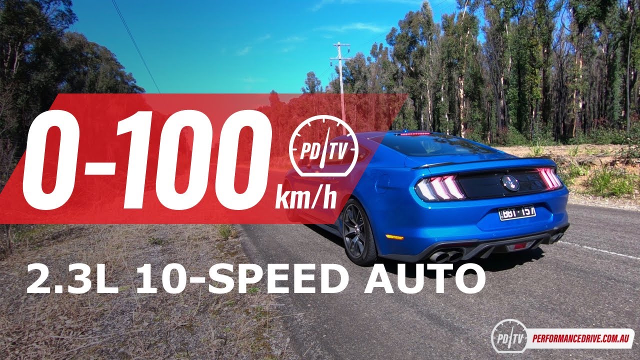Ford Mustang 2.3 2020 года, высокая производительность, разгон от 0 до 100 км/ч и звук двигателя