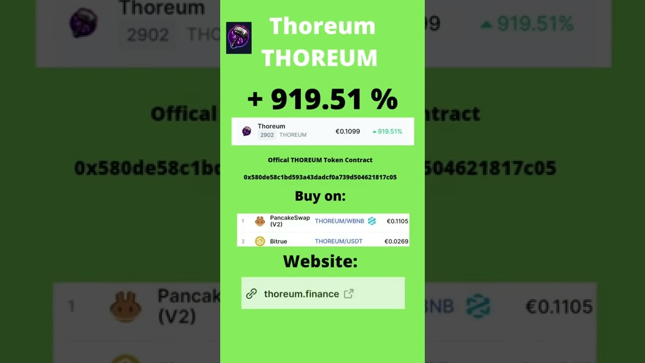 Thoreum THOREUM  - Biggest Crypto Winner  (15 Jan 2022) #thoreum #biggestcryptowinner #cryptowin