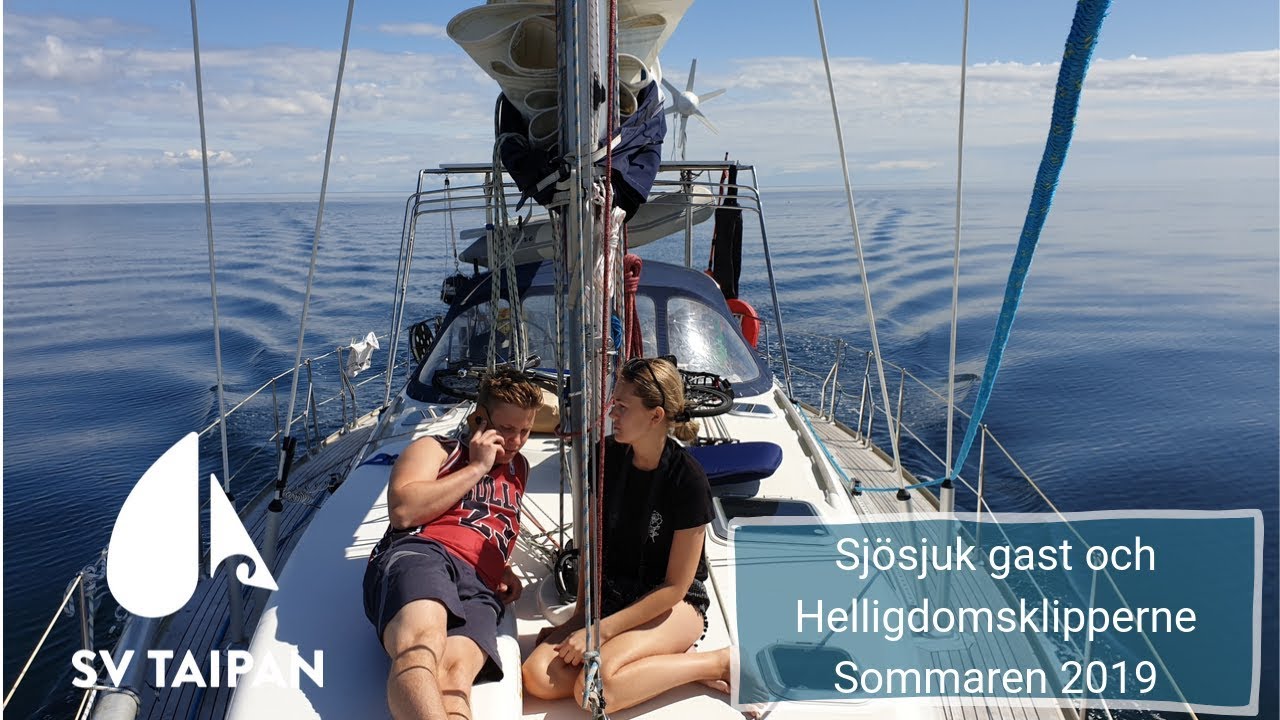 Sjösjuk gast, Kiviks marknad & Helligdomsklipperne  Segelsemester 2019 del 5