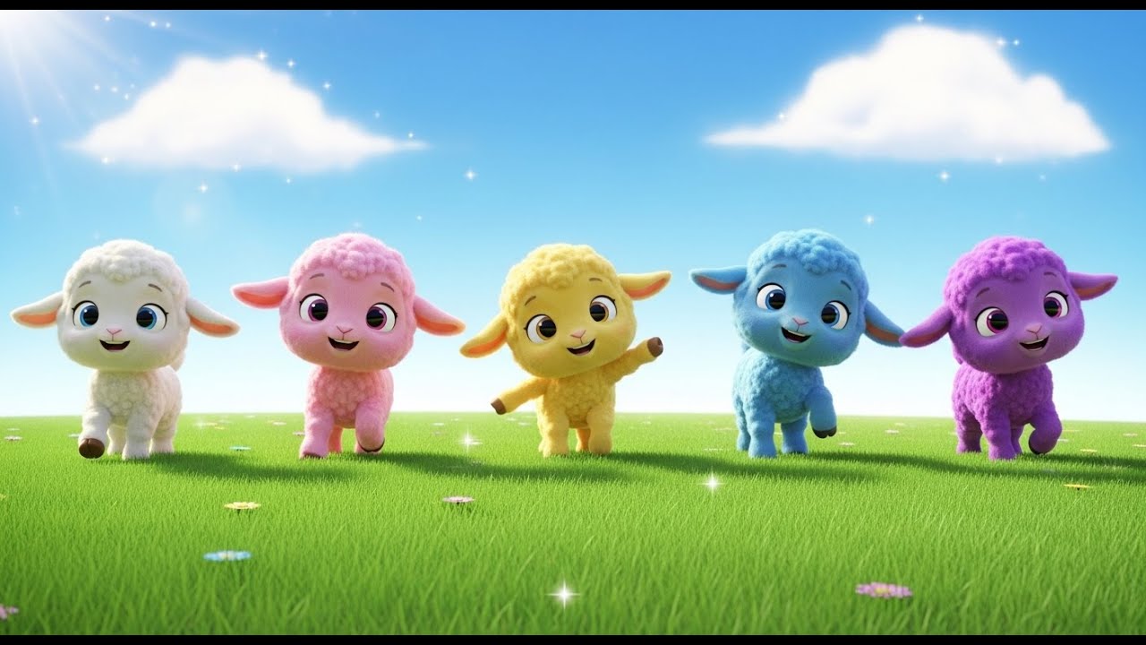 Fünf Baby Baa Baa Lämmer 🐑 | Schlaflieder & Kinderlieder zum Mitsingen