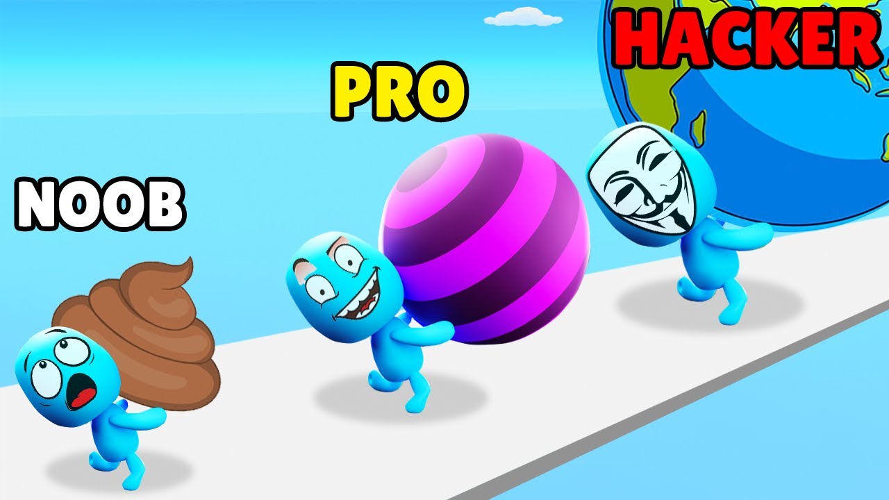NOOB vs PRO vs HACKER in Belly Ball Runner