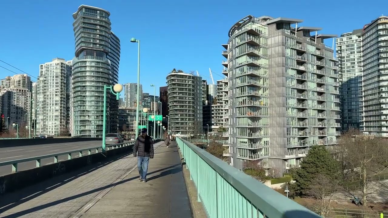 WALKING TOUR - Cambie Bridge to Downtown Vancouver | Canada [4K]